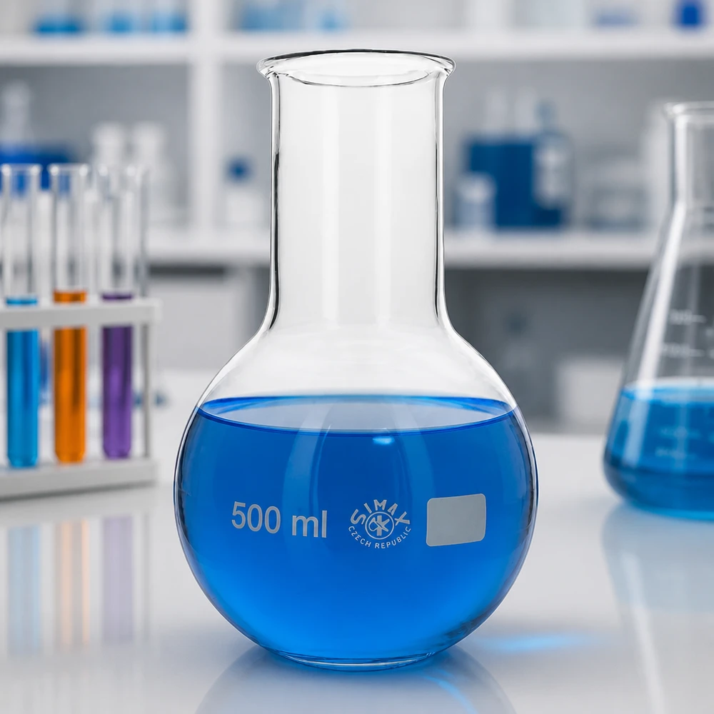 Stehkolben 500ml Weithals Stehkolben 500ml Weithals aus Borosilikatglas für professionelle Laboranwendungen bei Pacadura.de