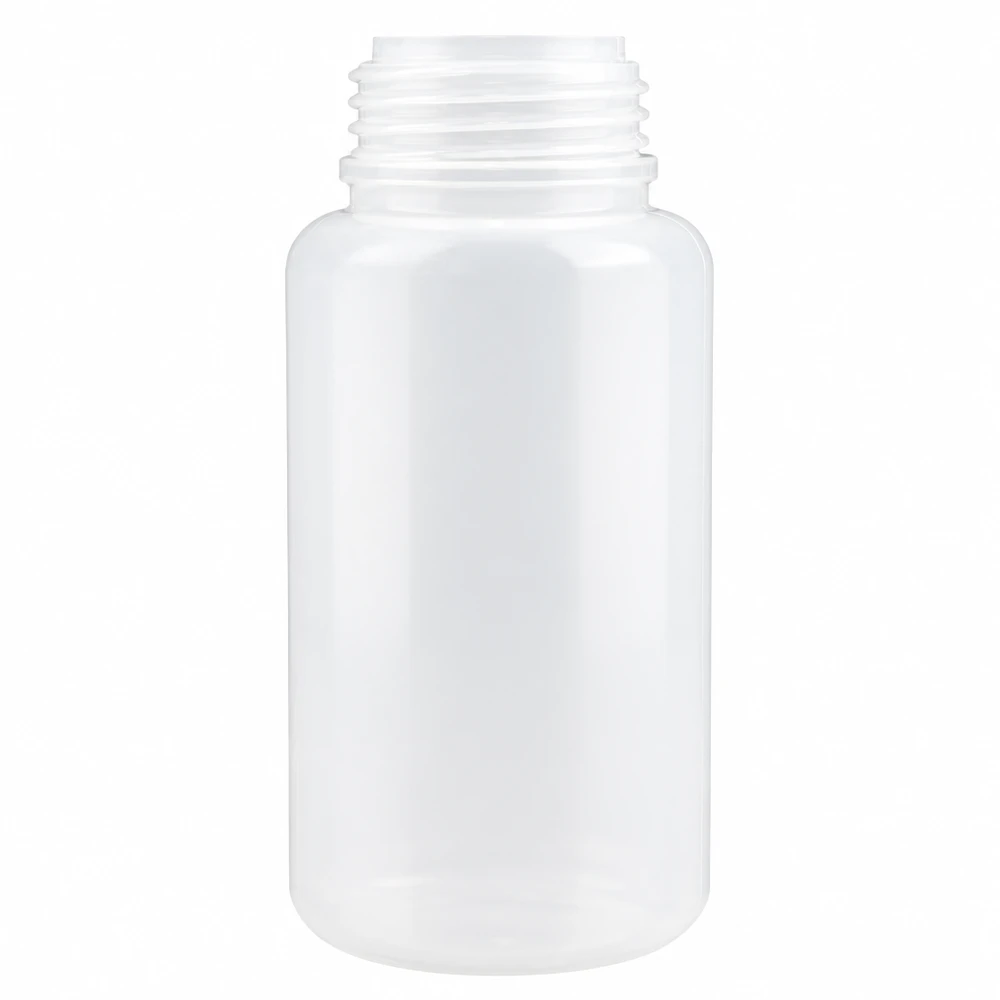 1000ml HDPE Laborflasche Weithals transparent ohne Verschluss für professionellen Laboreinsatz