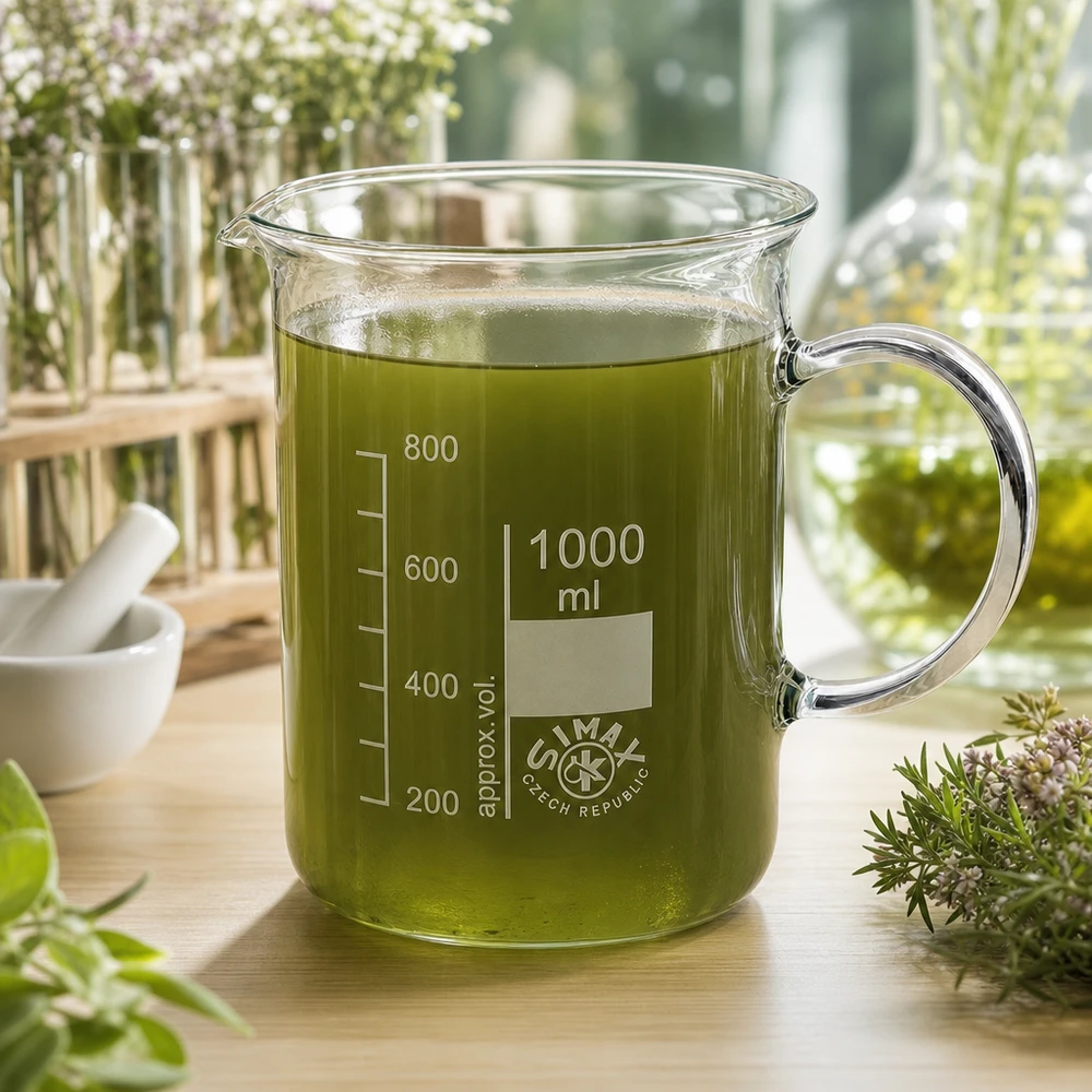 Becherglas 1000ml Borosilikatglas, mit Henkel Becherglas 1000 ml Borosilikatglas mit Henkel für professionellen Labor- und Gewerbeeinsatz