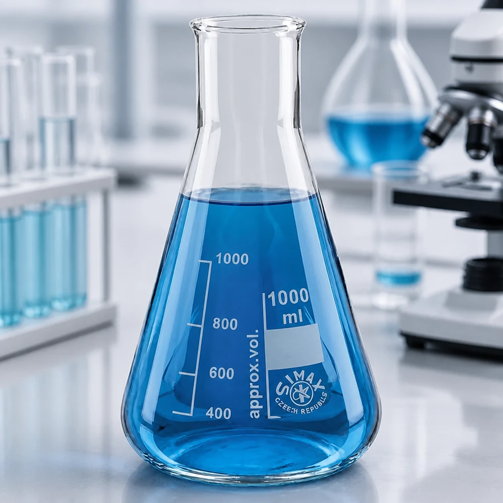 Erlenmeyerkolben 100ml Weithals aus Borosilikatglas für professionelle Laboranwendungen bei Pacadura.de