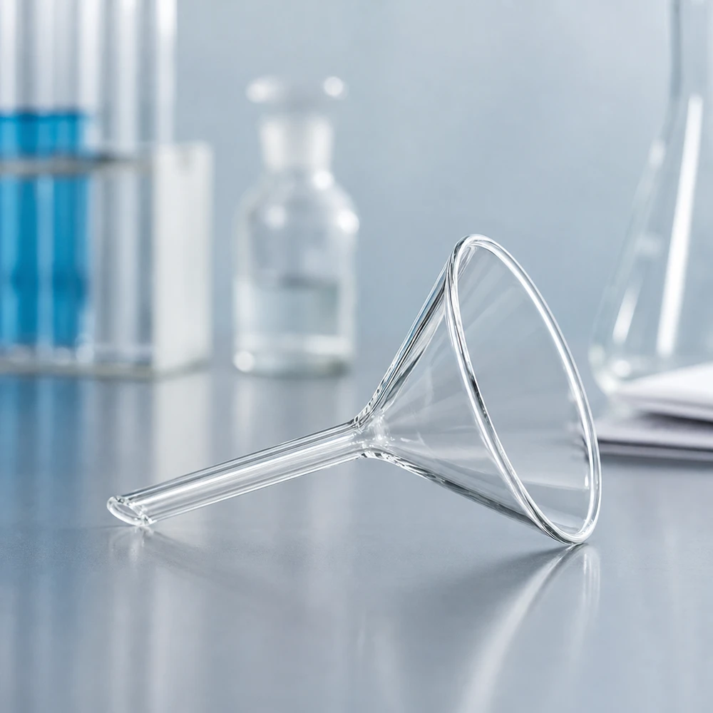 Glas-Trichter 60mm Durchmesser Kalk-Soda-Glas 60° Winkel Kurzstiel für Labor und Industrie Pacadura Fachhandel