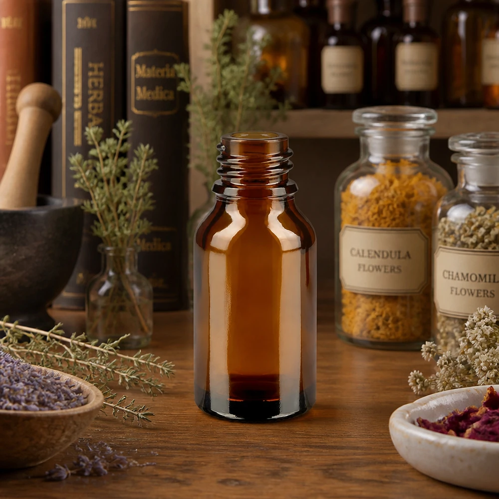 30ml braune Apothekenflasche hohe Form ApoGlas für professionellen Einsatz in Apotheke und Gewerbebetrieb