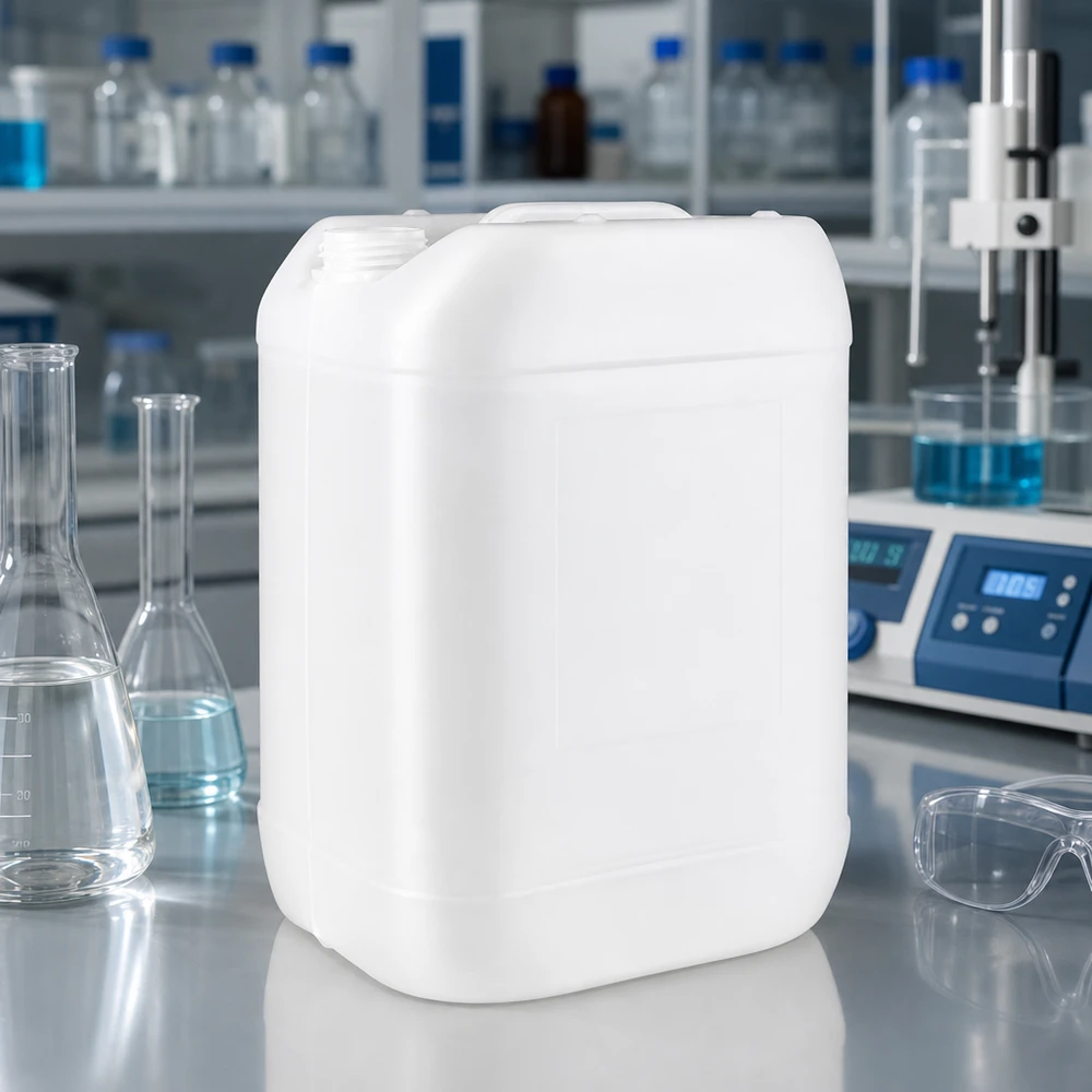 Kanister 25 Liter ohne Verschluss Weißer HDPE-Kanister 25 Liter ohne Verschluss für professionellen Laboreinsatz bei Pacadura