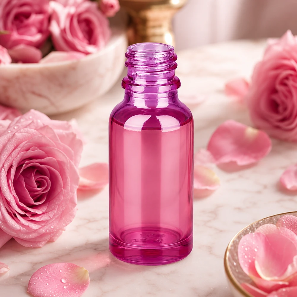 20ml Apothekerflasche PurpleLine violett Glas UT18/20 UNiTWIST Gewinde für professionelle Kosmetik Aromatherapie