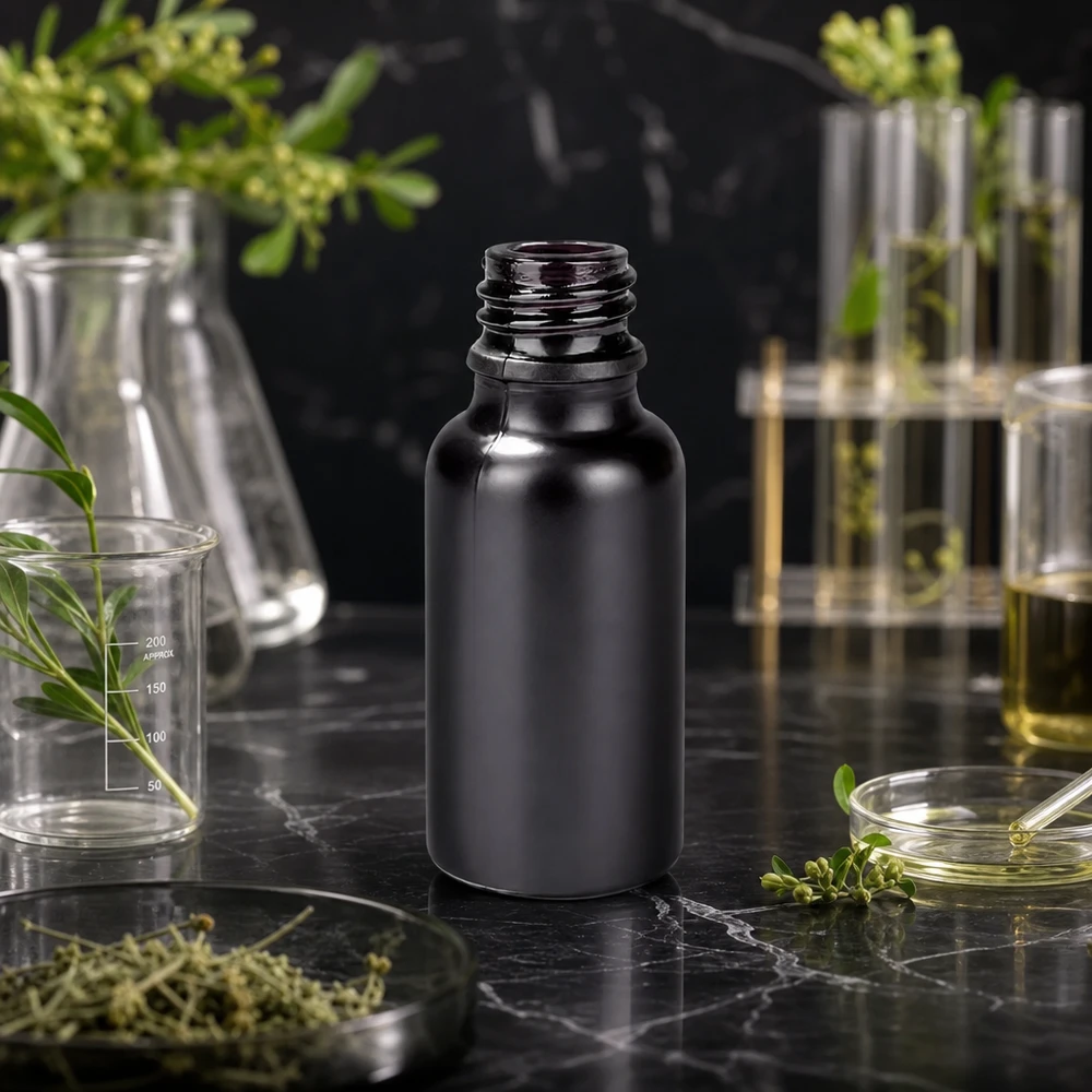 20ml Apothekerflasche BlackLine UT18/20 UNiTWIST schwarz Glas für professionelle Anwendung Pharmazie Labor