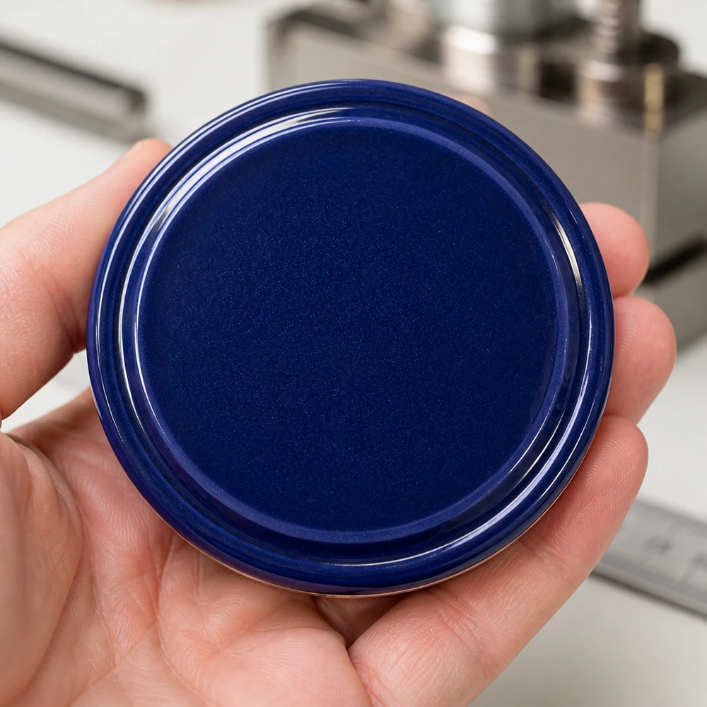 82mm BasicSeal Twist-Off-Deckel TO82 in Blau aus Weißblech für gewerbliche Abfüllung von UNiTWIST