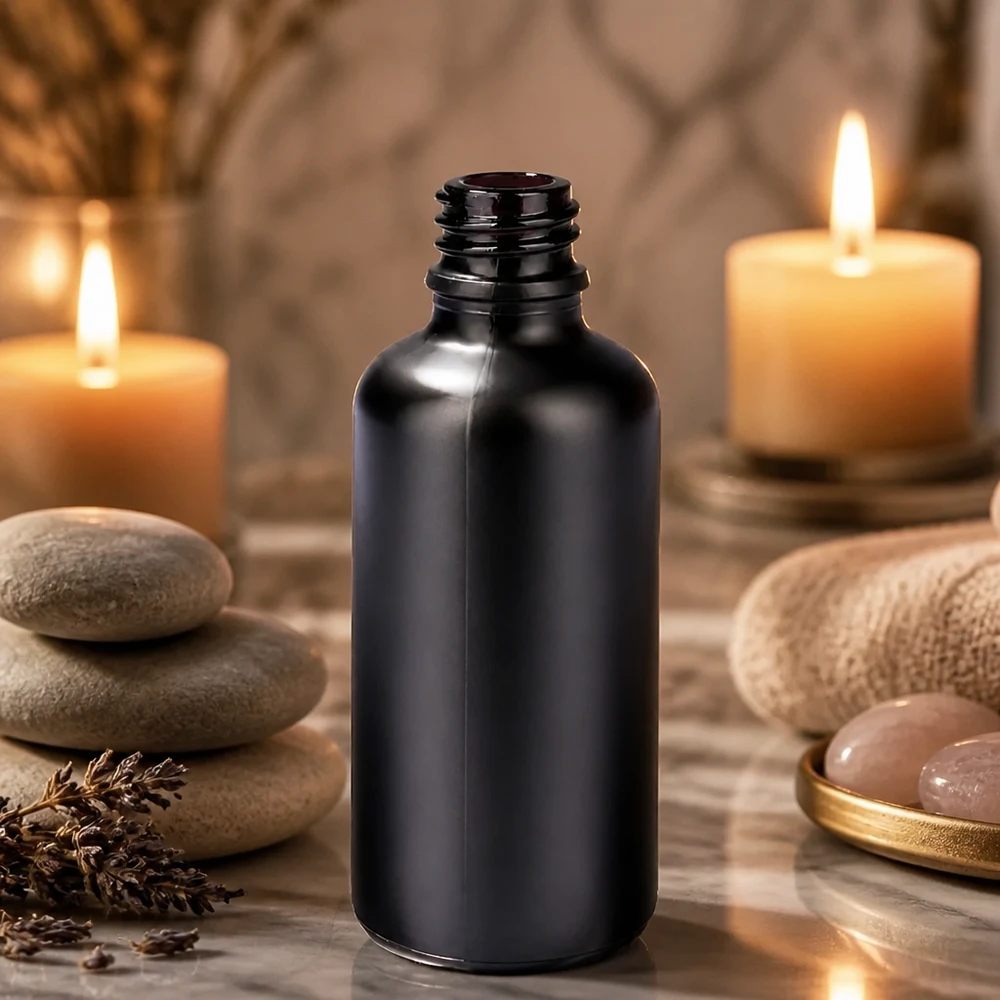 50ml Apothekerflasche BlackLine UT18/50 UNiTWIST 50ml Apothekerflasche BlackLine UT18/50 UNiTWIST schwarzes Violettglas für professionelle Anwendung Pacadura