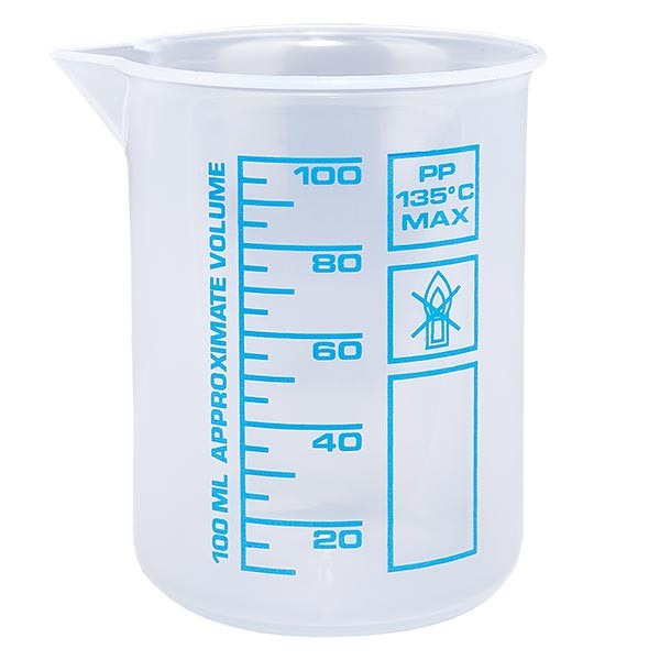 100ml Messbecher (Griffinbecher) PP, antistatisch