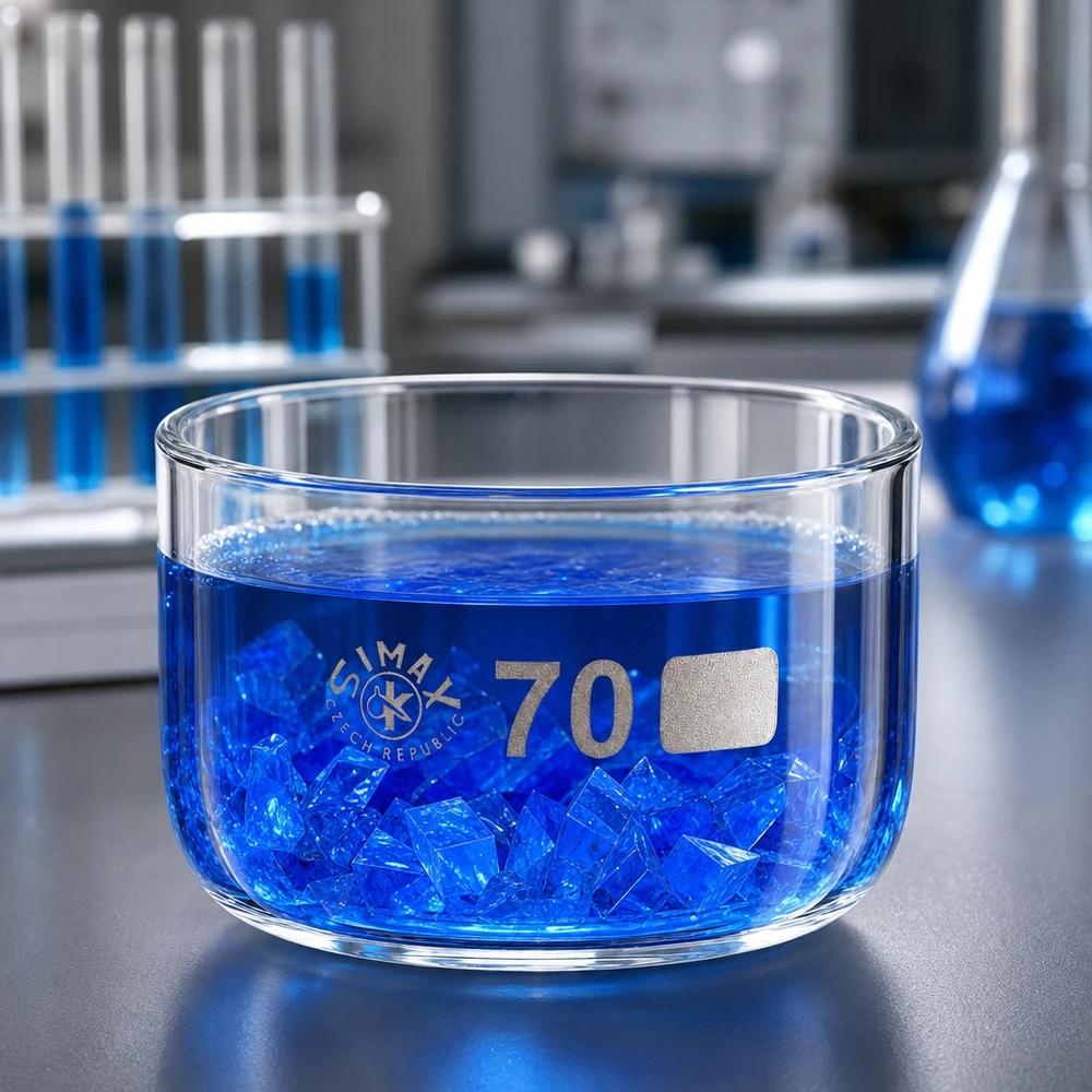 100ml Kristallisierschale ohne Ausguss Borosilikat ø70mm Simax Kristallisierschale 100ml Borosilikatglas ø70mm ohne Ausguss für Labor und Gewerbe