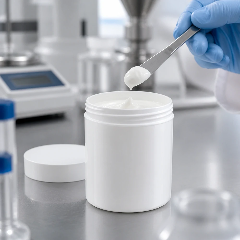 Salbenkruke 300g weiß PP mit Schraubdeckel für professionelle pharmazeutische und kosmetische Anwendungen