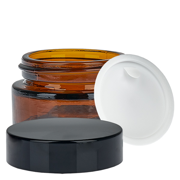 Glastiegel 20ml braun mit Einlegedeckel UNiTWIST Glastiegel 20ml braun mit Einlegedeckel UNiTWIST