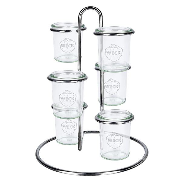 Serviergestell Vertico6 für 6 WECK Sturzgläser