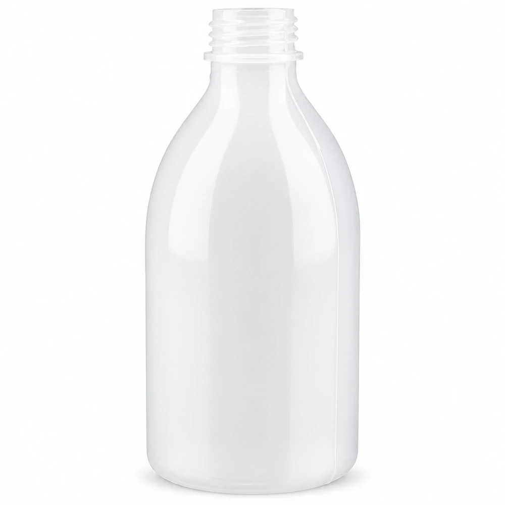 250ml Enghals-Laborflasche aus HDPE transparent ohne Verschluss für professionellen Laboreinsatz