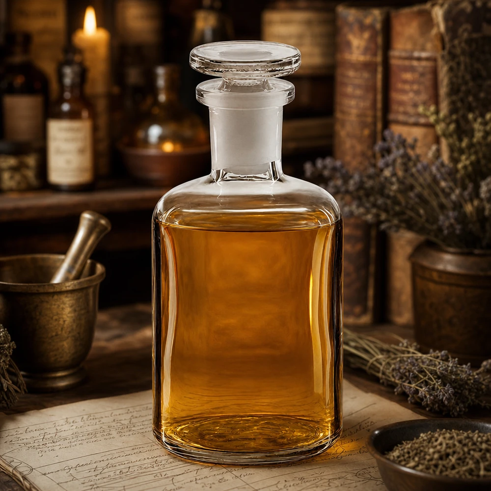 Rundschulterflasche 100ml Klarglas Enghals mit Glasstopfen für professionellen Laboreinsatz