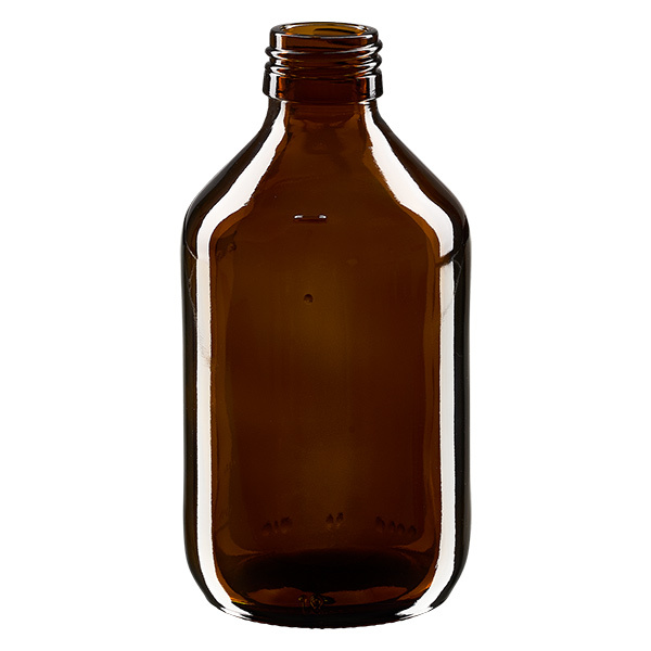250ml Medizinflasche braun, ohne Verschluss PP28 ApoGlas