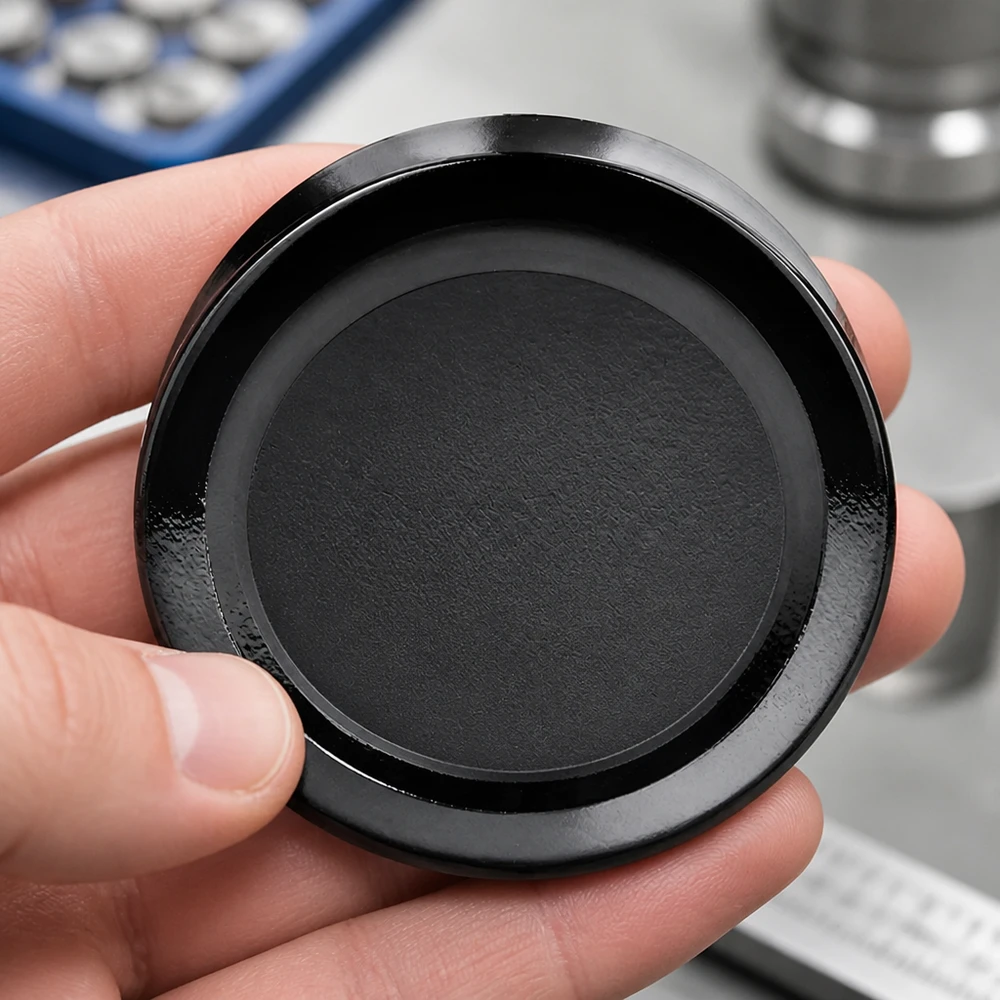 58mm BasicSeal Deckel schwarz (TO58deep) UNiTWIST 58mm TO58deep BasicSeal Twist-Off-Deckel schwarz tief gezogen aus Weißblech für Gewerbebetriebe