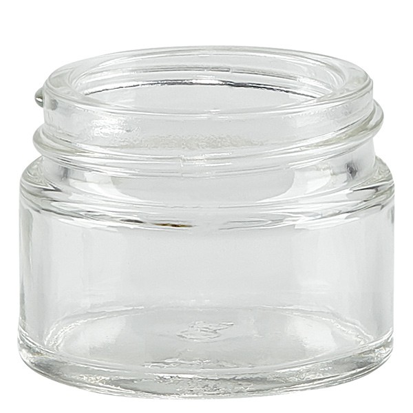 Salbenglas (Glastiegel) 15 ml klar, ohne Deckel Salbenglas (Glastiegel) 15 ml klar, ohne Deckel