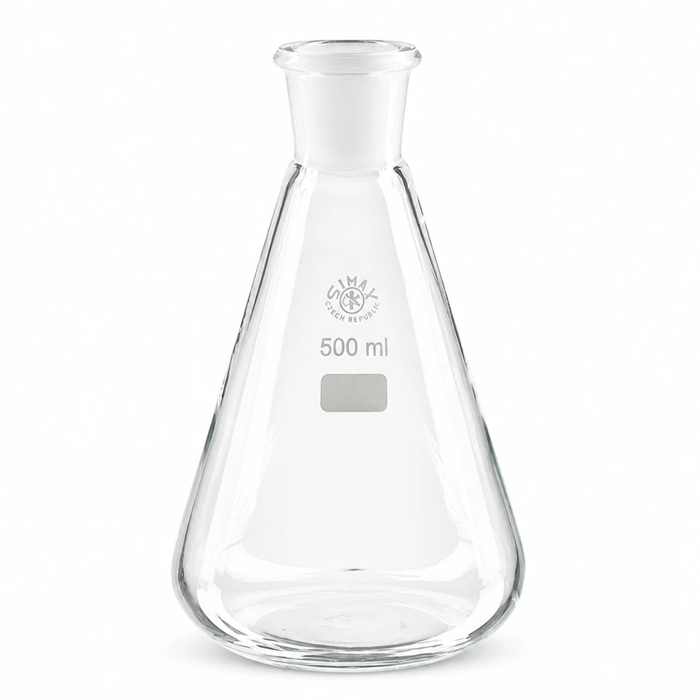 Erlenmeyerkolben 500ml mit Normschliff (29/32) Erlenmeyerkolben 500ml Borosilikatglas NS 29/32 Normschliff für Labortechnik und professionelle Anwendungen