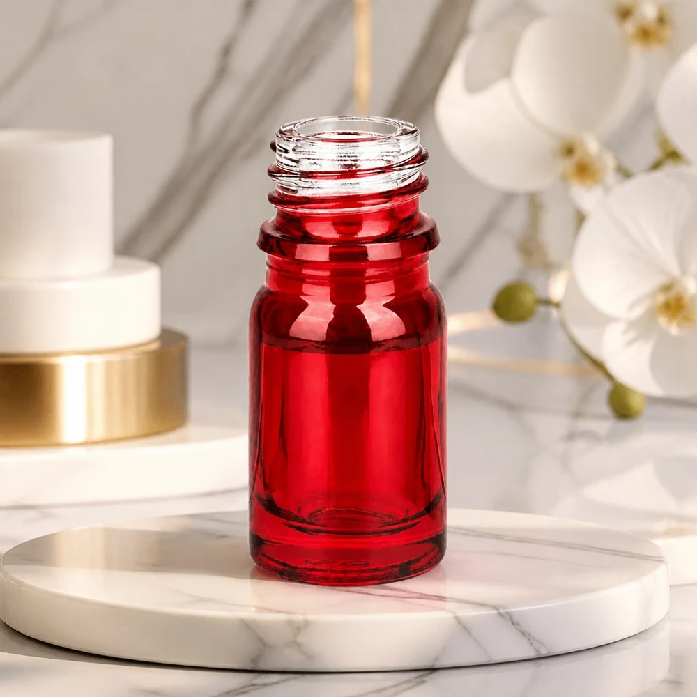 5ml Apothekenflasche RedLine UT18/5 UNiTWIST aus rotem Glas für professionelle Anwendung im Fachhandel