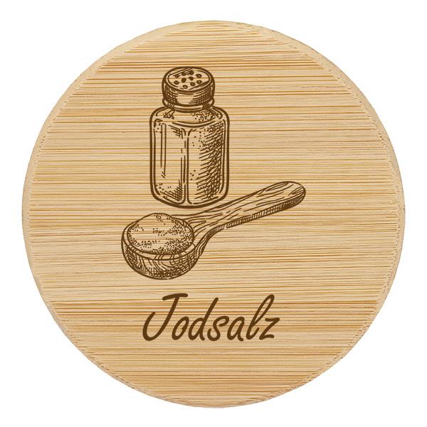 Holzdeckel "Jodsalz" für WECK RR60