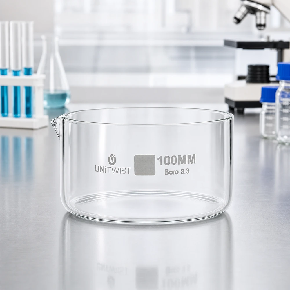 Kristallisierschale ø100mm Borosilikatglas UNiTWIST Kristallisierschale 100mm Borosilikatglas 3.3 UNiTWIST Labor Verdampfungsschale gewerblich chemiebeständig