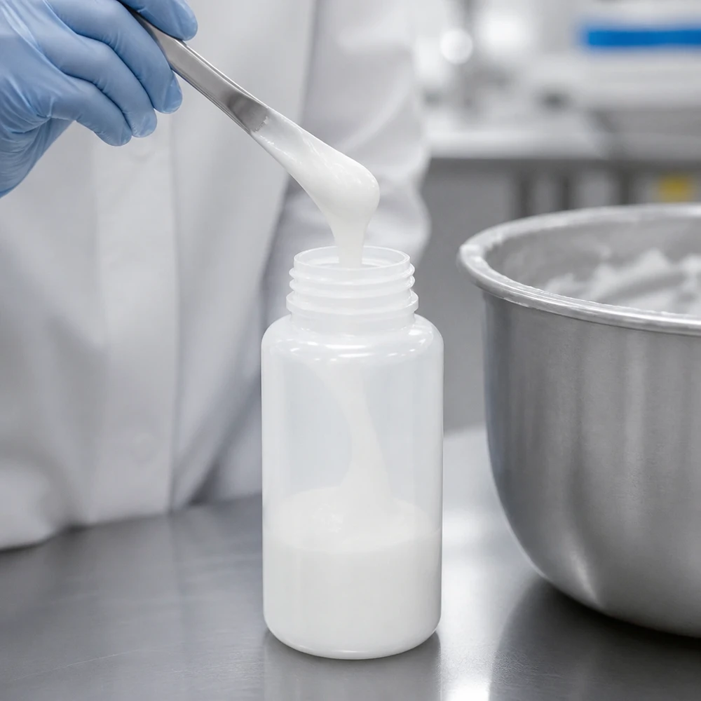 1000ml Weithals-Laborflasche aus HDPE für professionelle Laboranwendungen beim Abfüllen von Emulsionen