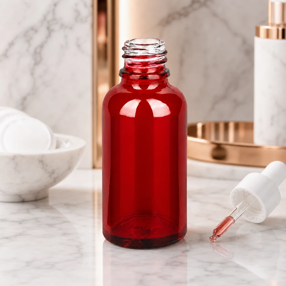 30ml Apothekenflasche RedLine UT18/30 UNiTWIST 30ml Apothekenflasche RedLine UT18/30 UNiTWIST aus Glas mit Tropfpipette für professionelle Anwendung