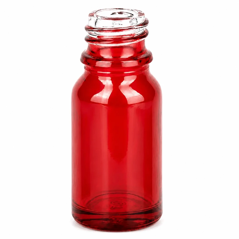 10ml Apothekenflasche RedLine UT18/10 UNiTWIST 10ml Apothekerflasche aus rotem Glas UT18/10 UNiTWIST für pharmazeutische und gewerbliche Anwendungen