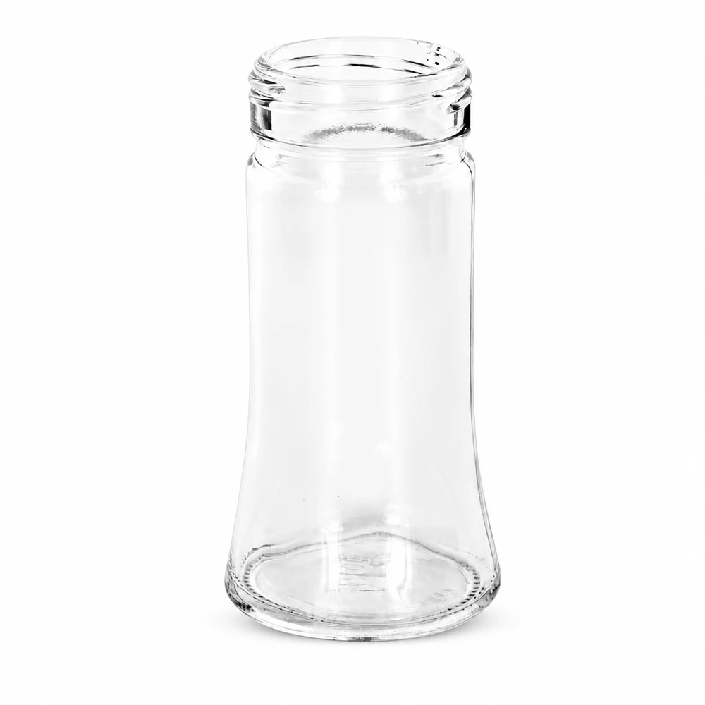 Salz/-Gewürzglas Bobby 95ml, Gewinde 41mm Klarglas Salz- und Gewürzglas Bobby 95ml Klarglas mit 41mm Gewinde für gewerblichen Einsatz