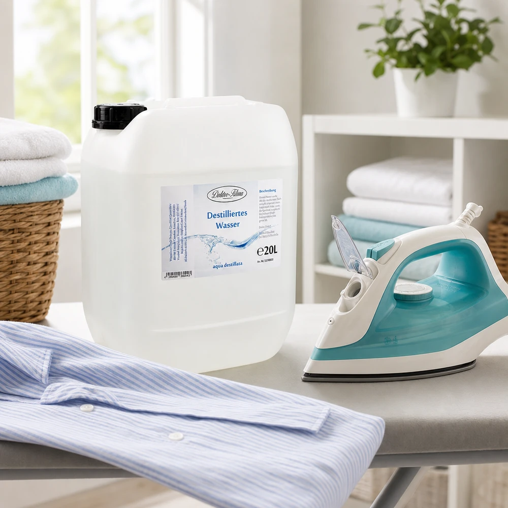 Destilliertes Wasser 20L Doktor-Klaus 20L destilliertes Wasser Doktor-Klaus Kanister für professionelle Dampfbügeleisen und Gewerbe-Anwendungen