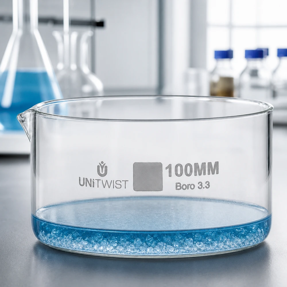 Kristallisierschale ø100mm Borosilikatglas UNiTWIST Kristallisierschale 100mm Borosilikatglas 3.3 UNiTWIST für Labor und Gewerbe professionell und hitzebeständig