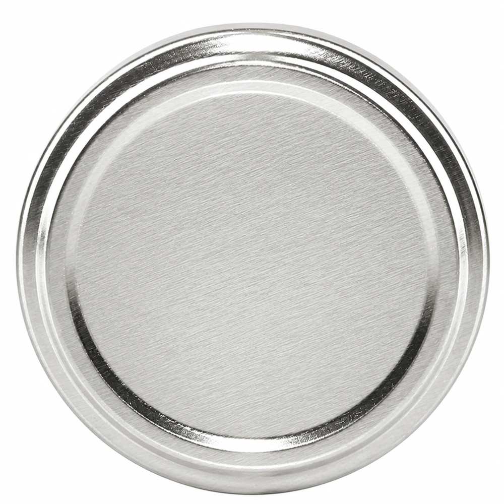 63mm TO63 BasicSeal Twist-Off-Deckel silber aus Weißblech für gewerbliche Abfüllung in großen Stückzahlen