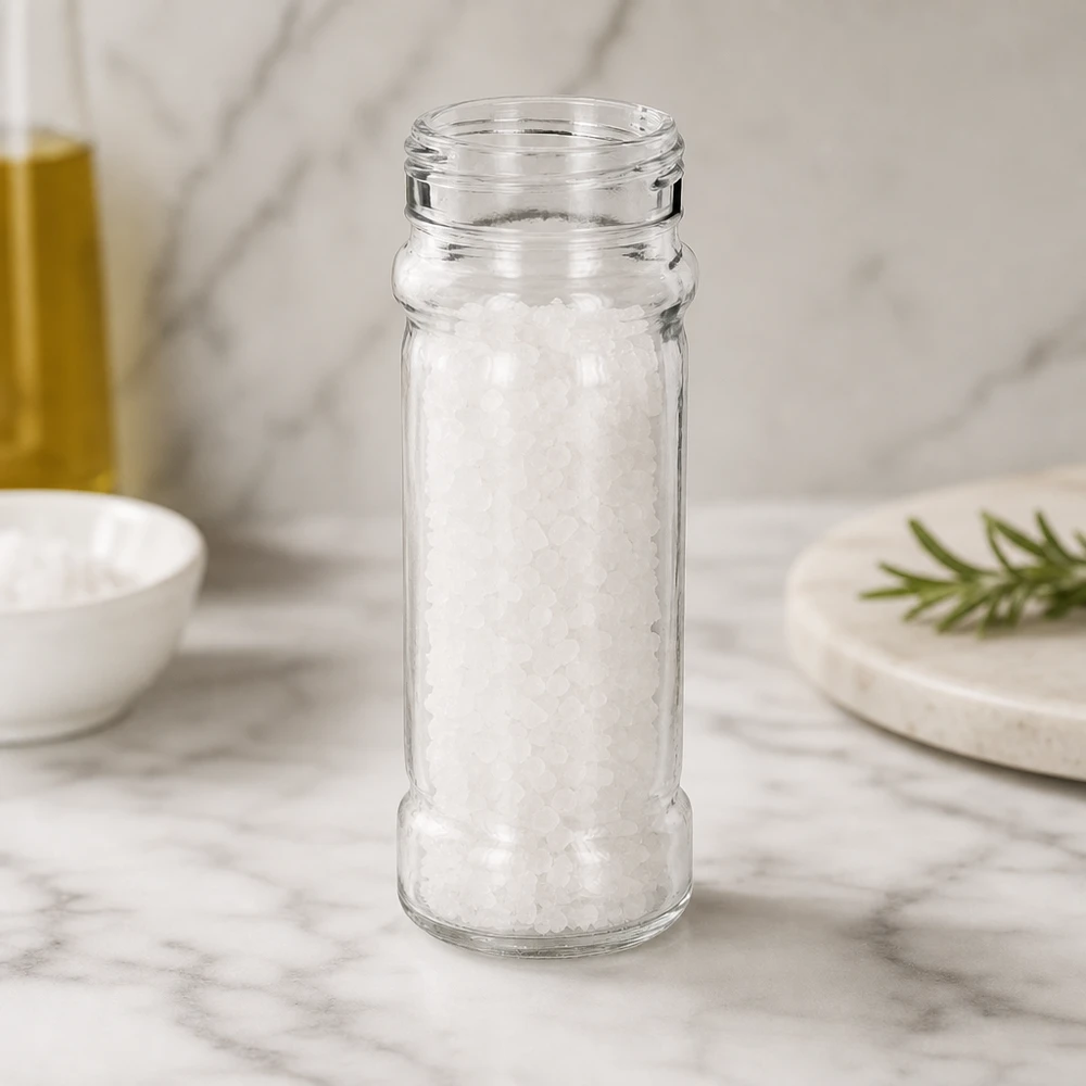 Salz/-Gewürzglas Mary 100ml, Gewinde 41mm Klarglas Salz-Gewürzglas Mary 100ml Klarglas Gewinde 41mm für gewerblichen Einsatz Pacadura
