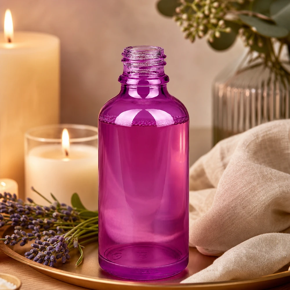 50ml Apothekenflasche violett Glas UT18/50 UNiTWIST für professionelle Kosmetik und Pharmazie bei Pacadura