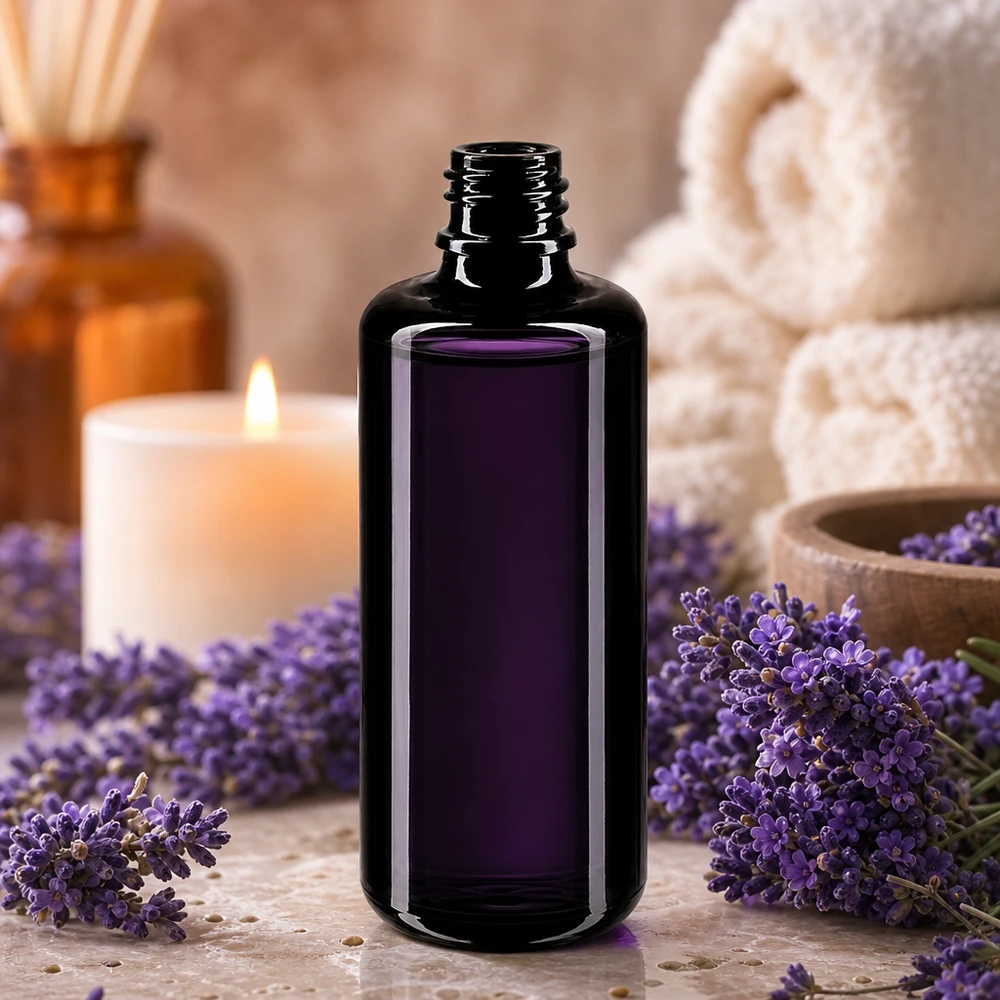 Violettglas Flasche 100ml DIN 18 (Mironglas) 100ml Violettglas Tropfflasche Orion Miron für professionelle Aromatherapie und ätherische Öle im Fachhandel