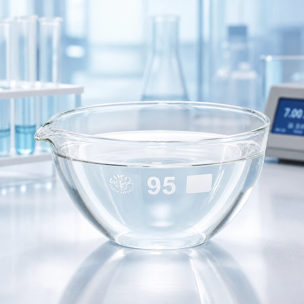 170ml Abdampfschale Borosilikat mit Ausguss ø95mm für professionelle Laboranwendungen bei Pacadura.de