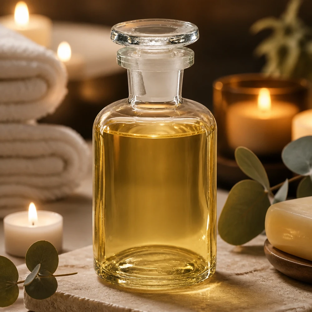 Rundschulterflasche 50ml Klarglas Enghals mit Glasstopfen für professionelle Abfüllung Pacadura