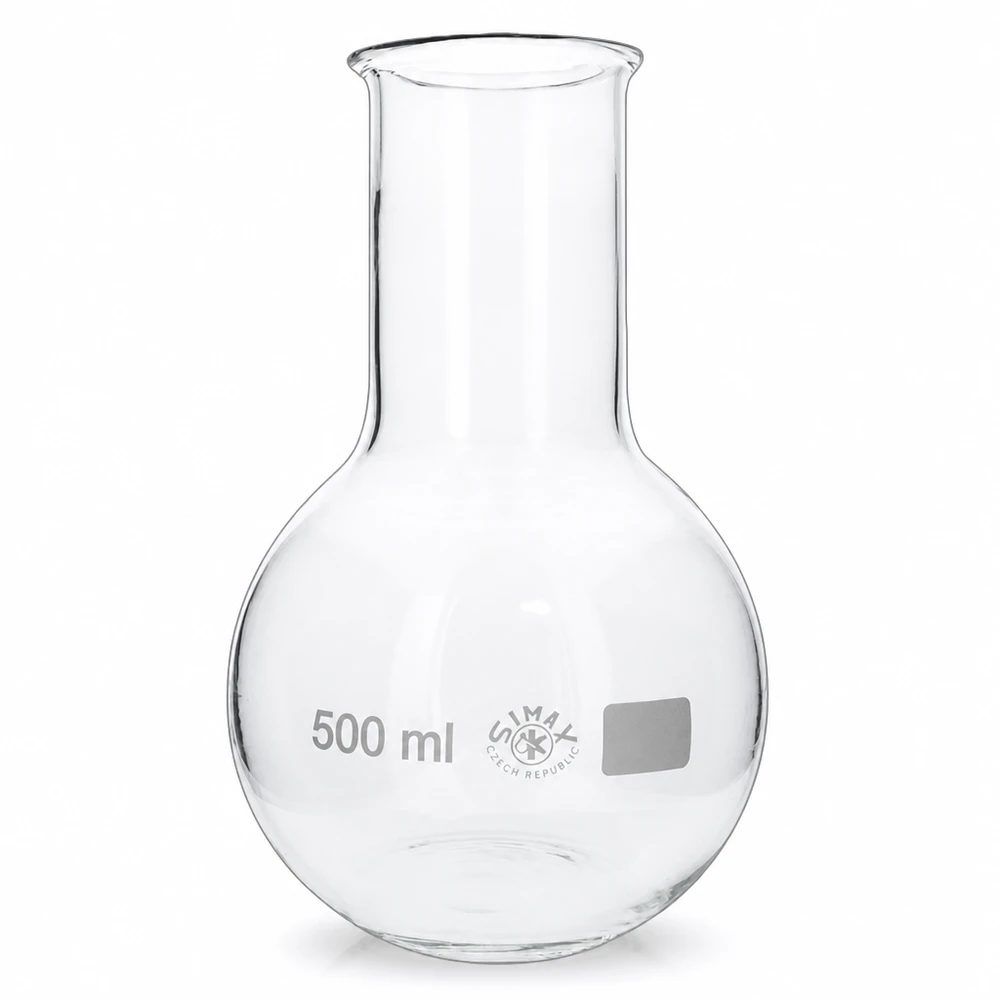 Stehkolben 500ml Weithals Stehkolben 500ml Weithals aus Borosilikatglas für professionelle Laboranwendungen bei Pacadura.de