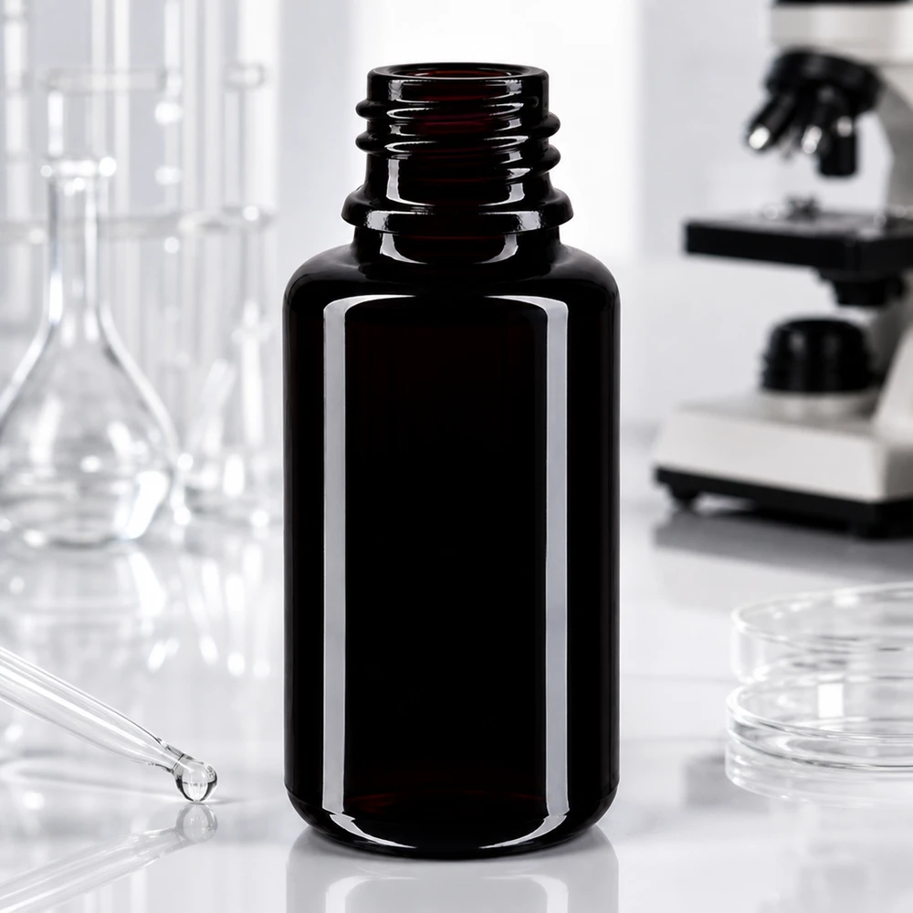 Violettglas Flasche 20ml DIN 18 (Mironglas) 20ml Tropfflasche Orion aus Violettglas Miron für professionelle Anwendung im Labor und Fachhandel