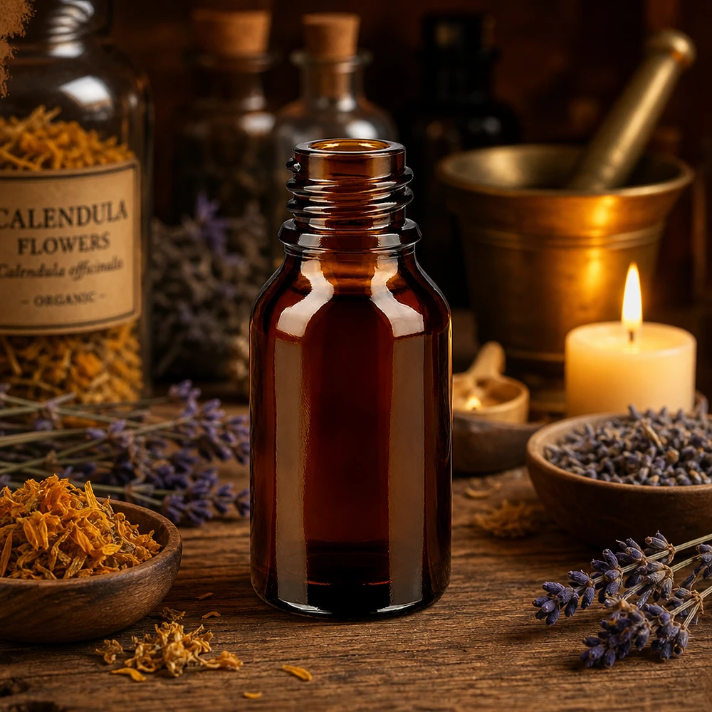 Tropfflasche 30 ml DIN 18 Braunglas HOHE FORM 30ml braune Apothekenflasche hohe Form ApoGlas für professionelle Anwendung in Naturheilkunde und Aromatherapie