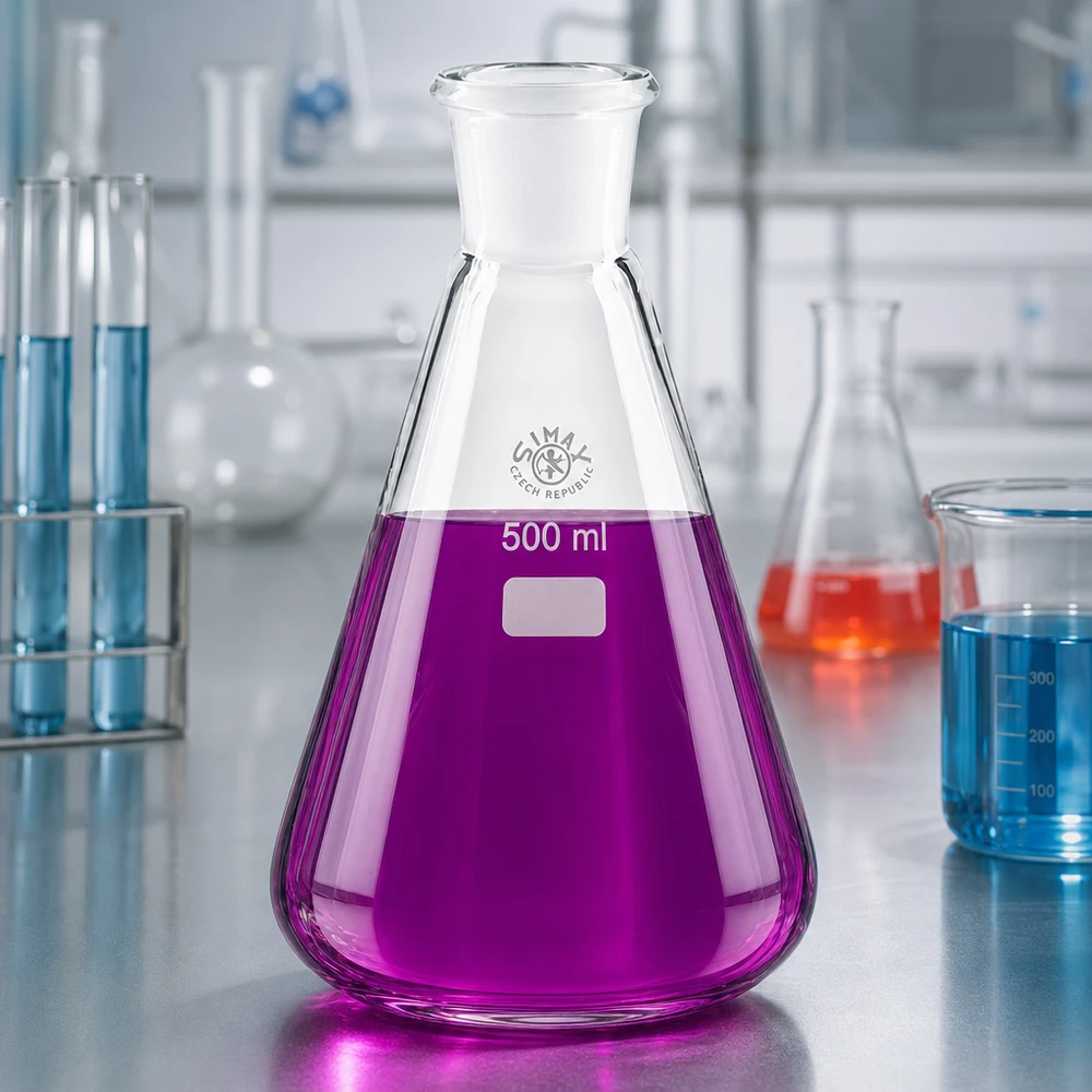 Erlenmeyerkolben 500ml mit Normschliff (29/32) Erlenmeyerkolben 500ml Borosilikatglas Normschliff 29/32 für Labortechnik professionelle Anwendung Pacadura
