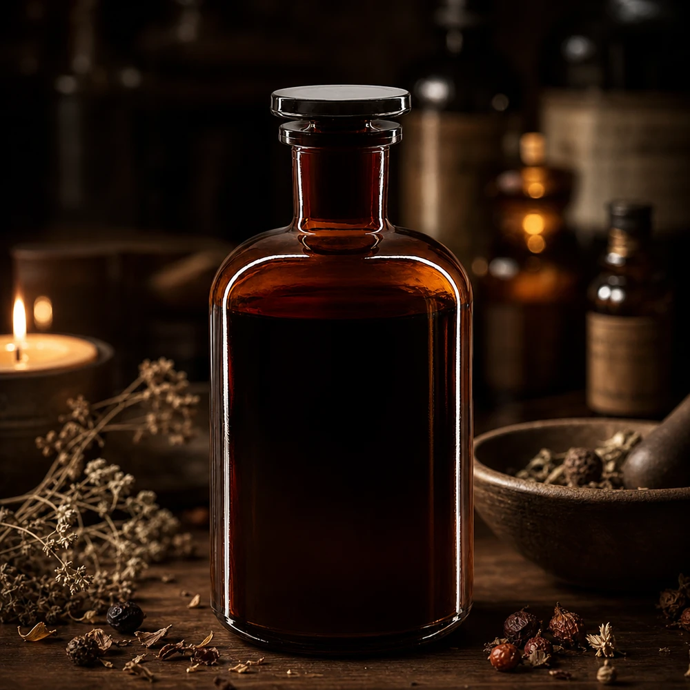 Rundschulterfl. 500ml braun Enghals Glasstopfen Rundschulterflasche 500ml Braunglas Enghals mit Glasstopfen für Labor und Fachhandel