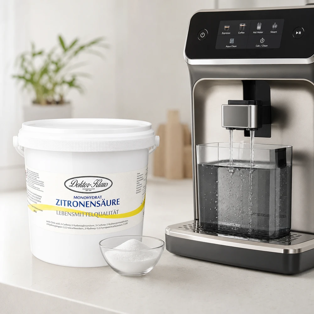 Zitronensäure 5kg Doktor-Klaus 5kg Zitronensäure Doktor-Klaus Monohydrat für professionelle Reinigung und Entkalkung von Kaffeemaschinen im Gewerbe