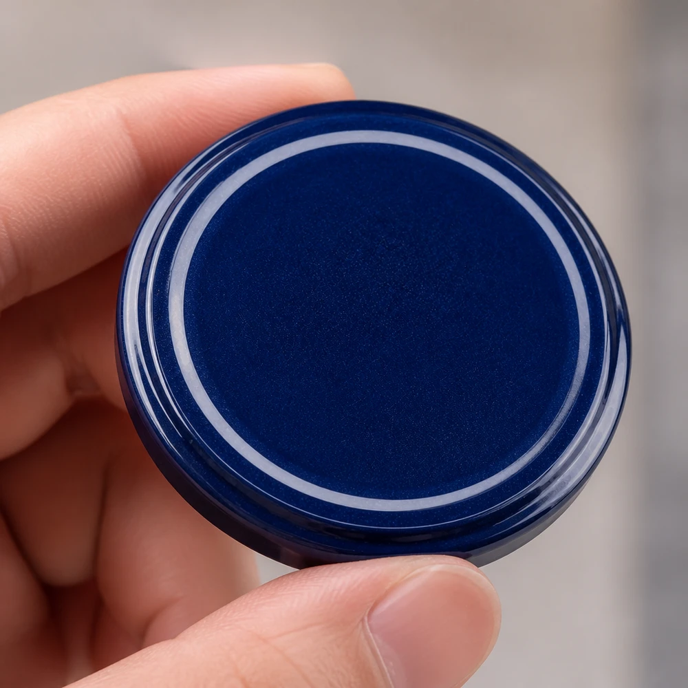 82mm BasicSeal Twist-Off Deckel TO82 in Blau aus Weißblech für gewerbliche Abfüllung und Konservierung