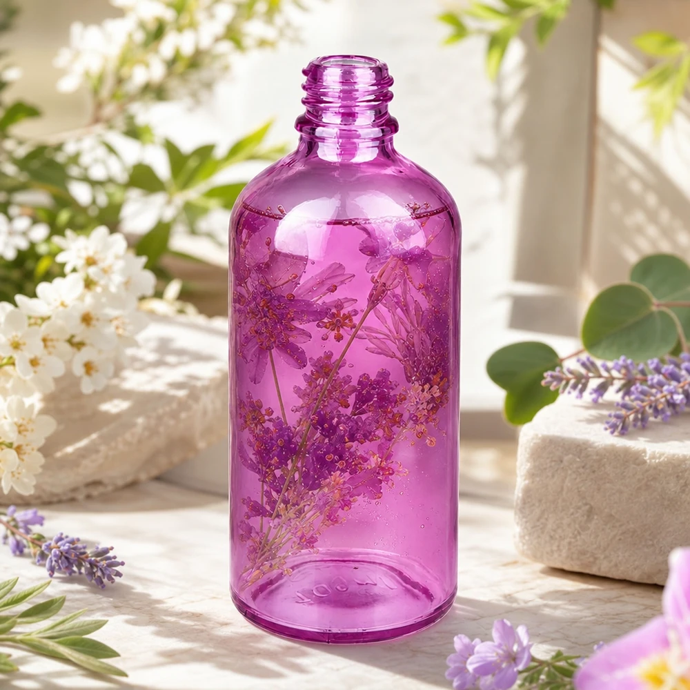 100ml Apothekerflasche violett Glas UT18/100 UNiTWIST für professionelle Kosmetik und Pharmazie