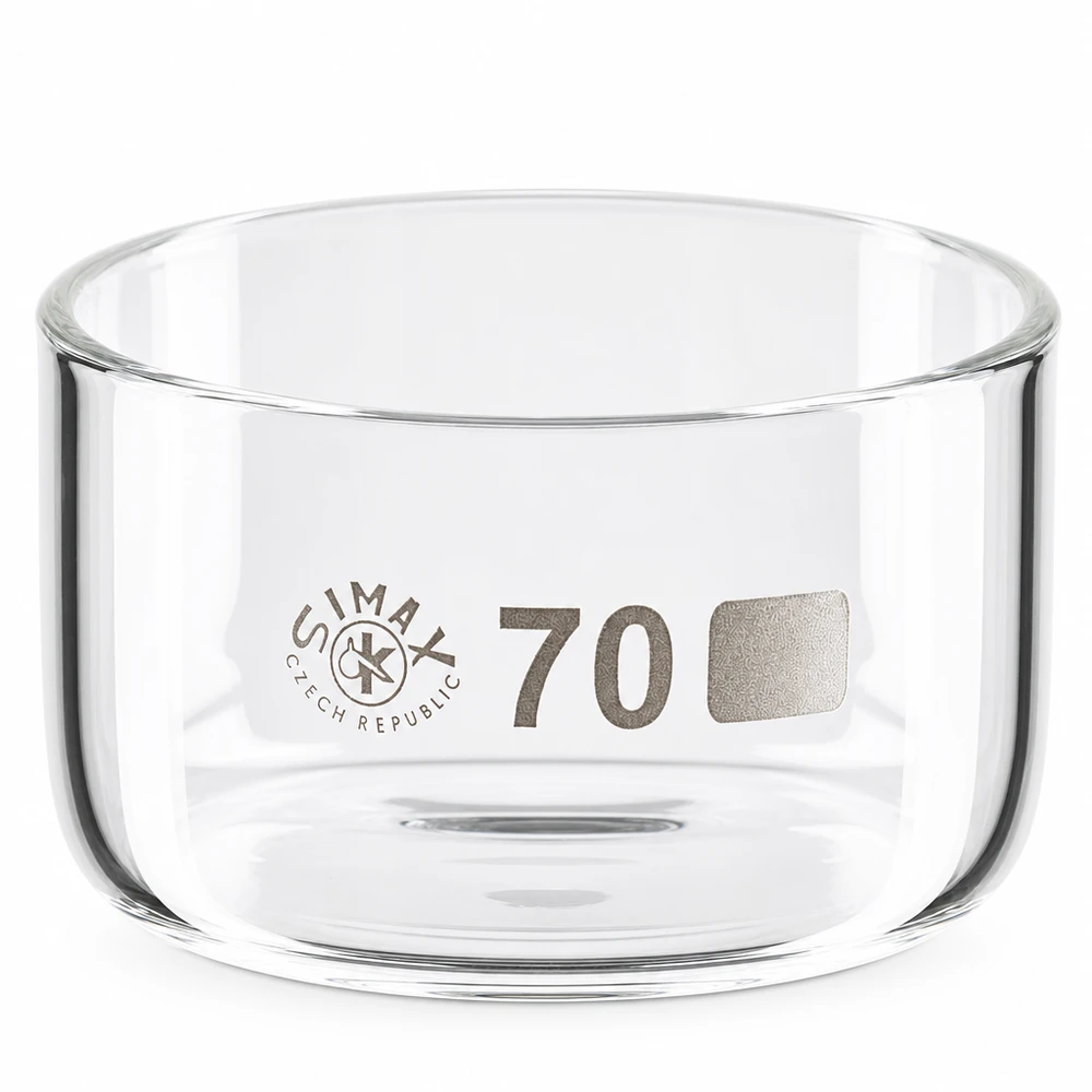 Kristallisierschale 100ml ohne Ausguss Borosilikatglas ø70mm SIMAX für Labor und Gewerbe