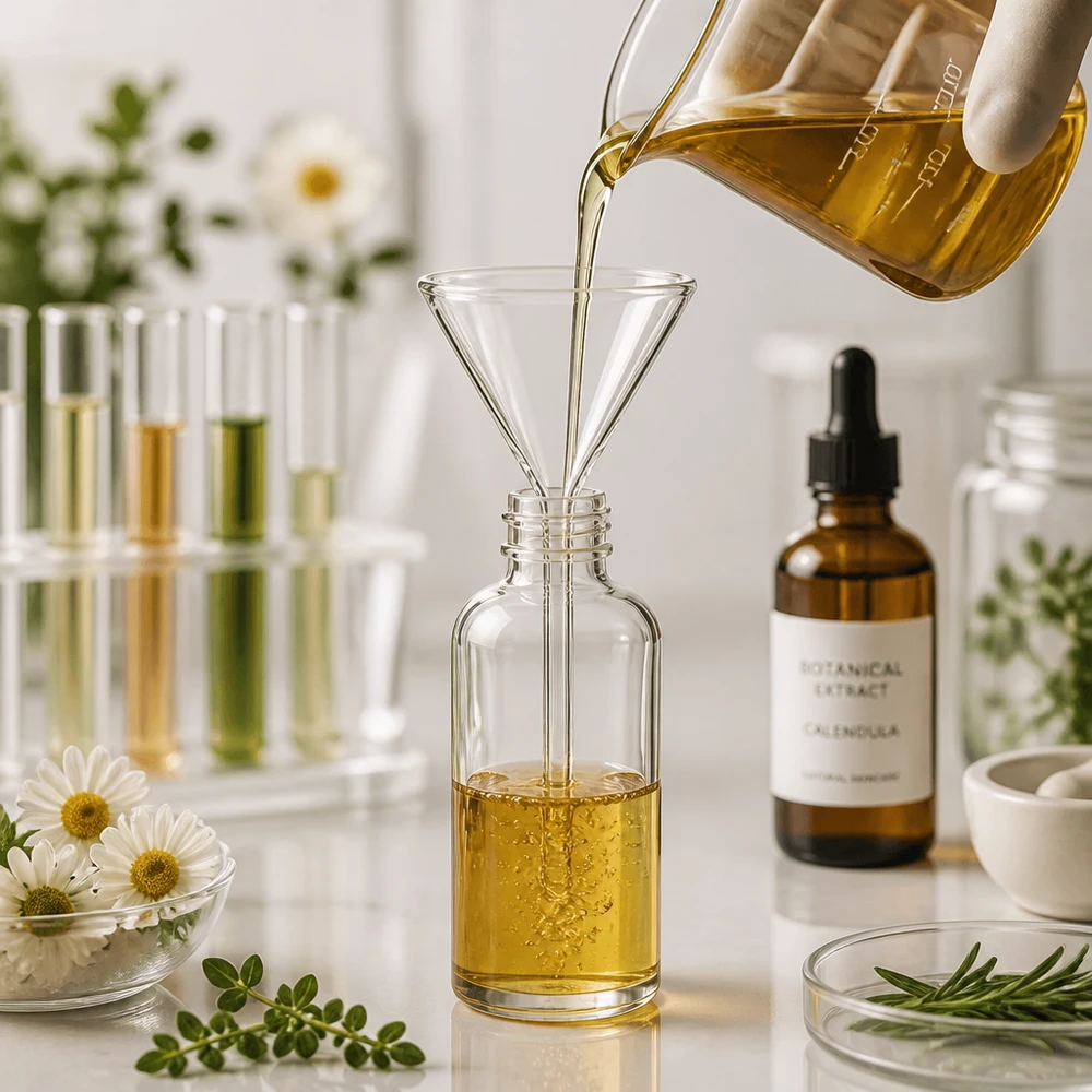 Kalk-Soda Glastrichter 45mm Durchmesser mit 60° Winkel und Kurzstiel für professionelle Laboranwendungen