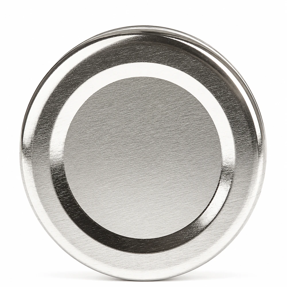 48mm BasicSeal Twist-Off-Deckel TO48 silber Weißblech Einmachdeckel für gewerbliche Abfüllung Großhandel