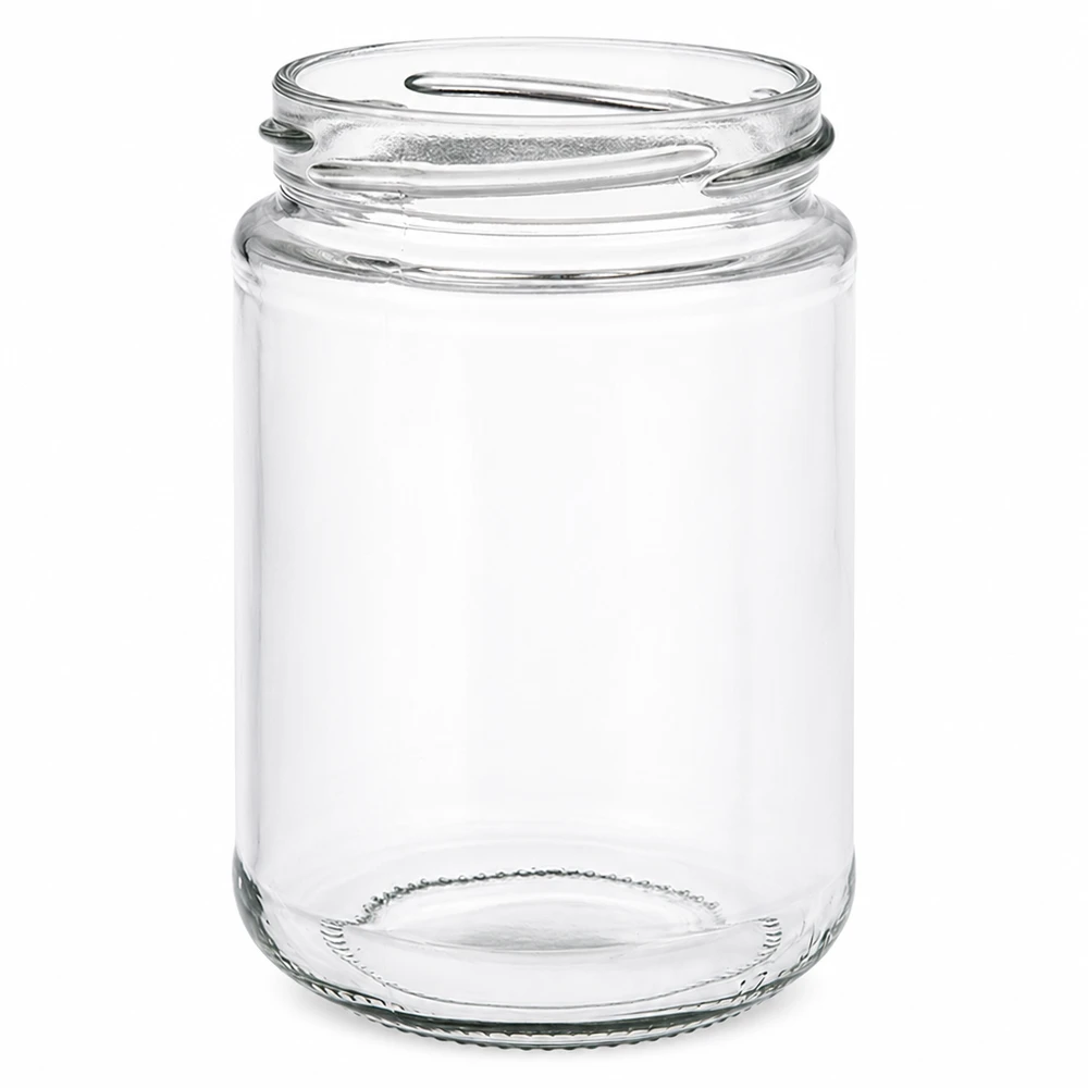 UNiTWIST Runda390 Rundglas 390ml TO70 Schraubgewinde leeres Einmachglas transparent ohne Deckel