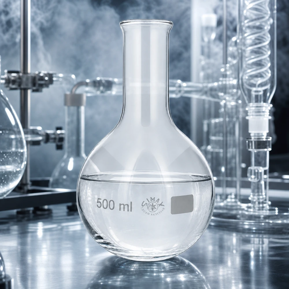 Stehkolben 500ml Enghals Stehkolben 500ml Enghals aus Borosilikatglas für professionelle Laboranwendungen bei Pacadura.de